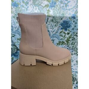 Ruanyu Womens Platform Ankle Boots Elastic Chunky Block Heel Chelsea Booties Lug